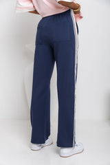 Jordyn Stripe Pant - Navy and Pink - The Self Styler