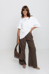 Arden Off-The-Shoulder Tee - White - The Self Styler