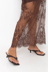 Anika Lace Maxi Dress - Chocolate - The Self Styler