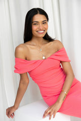 Mara Midi Dress - Watermelon - The Self Styler