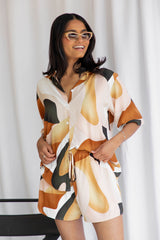 Micah Shirt- Abstract Copper Print - The Self Styler