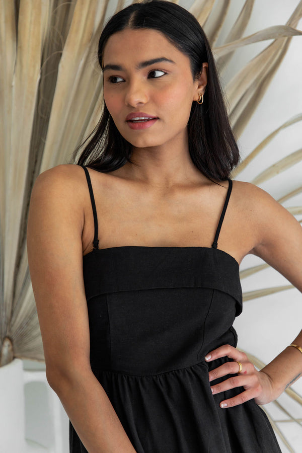 Oaklynn Maxi Dress - Black - The Self Styler