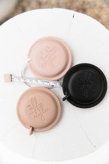 The Self Styler Retractable Measuring Tape - Faux Leather - Beige - The Self Styler