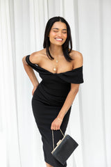 1 Mara Midi Dress - Black - The Self Styler