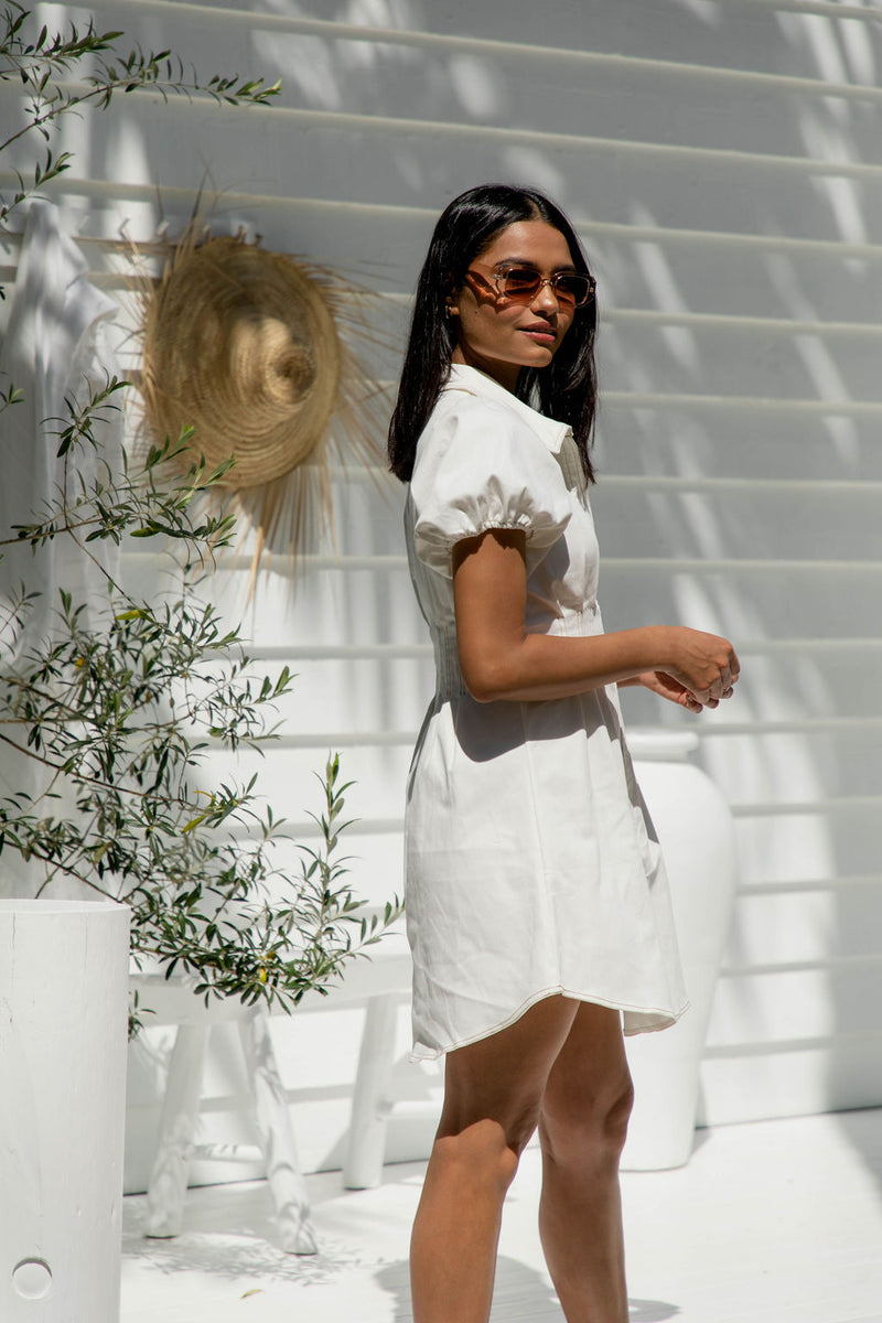 Coco Mini Dress - White - The Self Styler