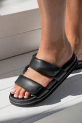 Amy Slides - Black Leather - The Self Styler