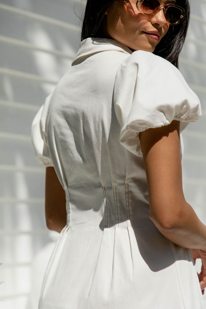 Coco Mini Dress - White - The Self Styler