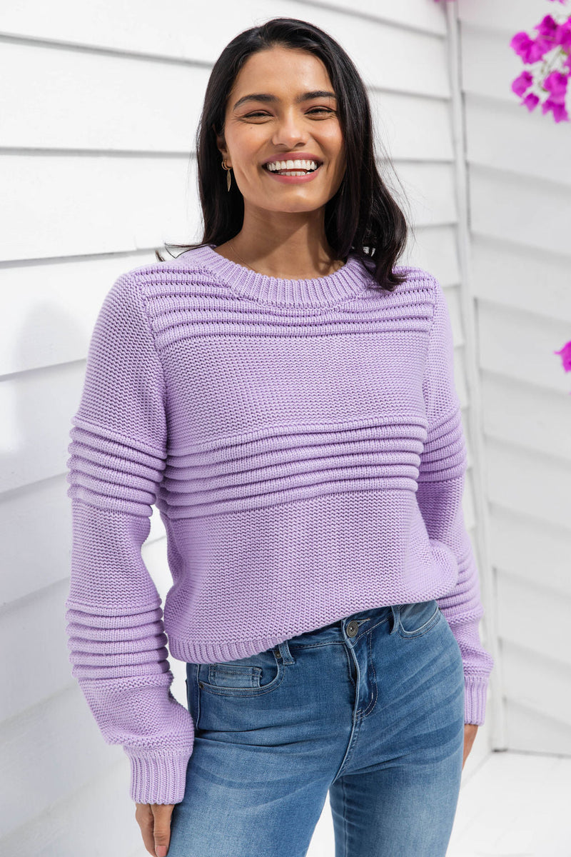 1 Arlo Chunky Sweater - Lilac - The Self Styler