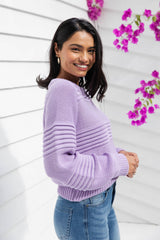 1 Arlo Chunky Sweater - Lilac - The Self Styler