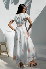 Calyx Maxi Dress - White - The Self Styler