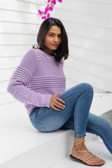 1 Arlo Chunky Sweater - Lilac - The Self Styler