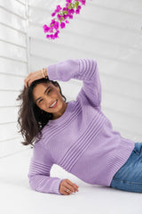 1 Arlo Chunky Sweater - Lilac - The Self Styler