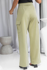 Jade Wide-Leg Pant - Khaki - The Self Styler