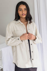 Cruz Denim Drill Shacket - Sand - The Self Styler