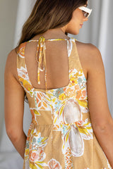 Caprise Mini Dress - Tropical Print - The Self Styler