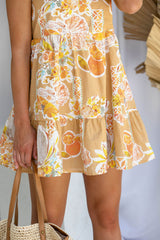 Caprise Mini Dress - Tropical Print - The Self Styler