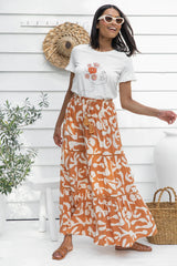 Karma Maxi Skirt - Sunset Orange - The Self Styler
