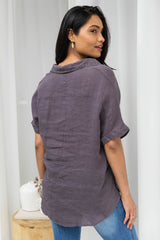 York Linen Shirt - Charcoal - The Self Styler
