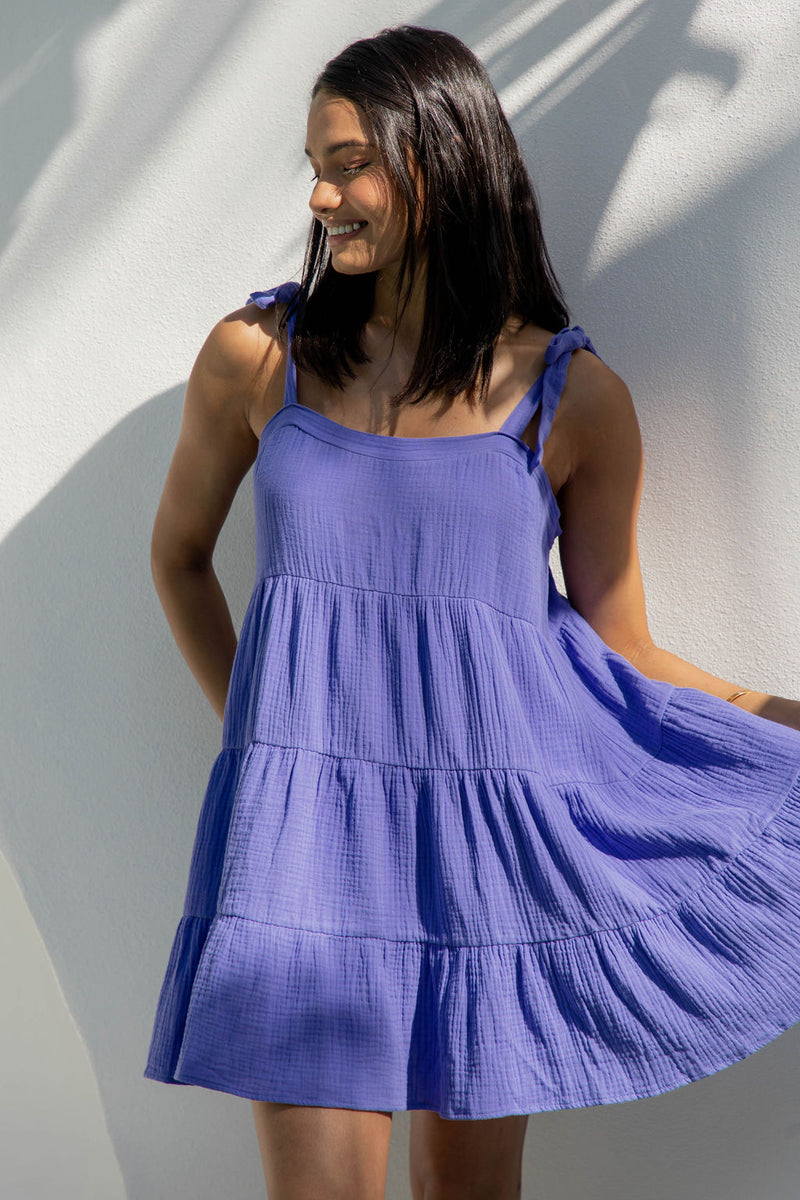 Sorrento Mini Dress - Electric Indigo - The Self Styler - The Self Styler