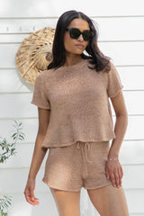 Jordan Knit Shorts - Mocha - The Self Styler