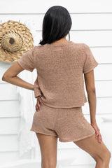 Ginger Knit Top - Mocha - The Self Styler