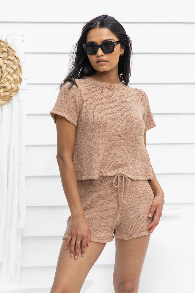 Jordan Knit Shorts - Mocha - The Self Styler