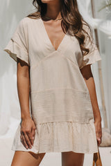 Bora Bora Mini Dress - Natural - The Self Styler