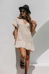 Bora Bora Mini Dress - Natural - The Self Styler