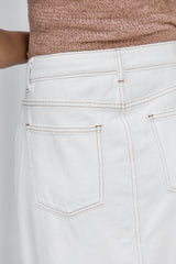 1 Milly Denim Maxi Skirt - White - The Self Styler