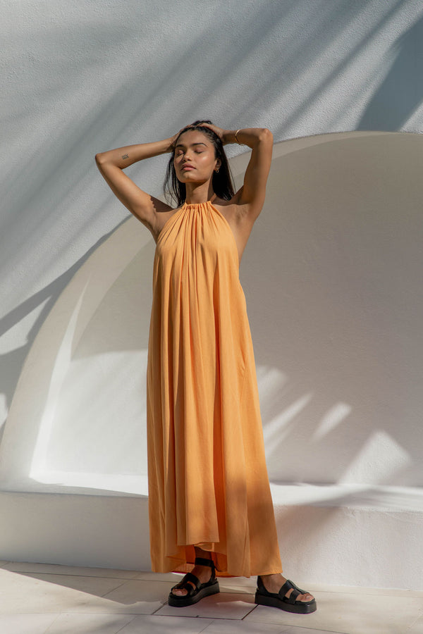 Tamara Maxi Dress - Sunset Orange - Girl and the Sun - The Self Styler