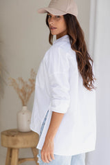 Saharah Cotton Shirt - White - The Self Styler