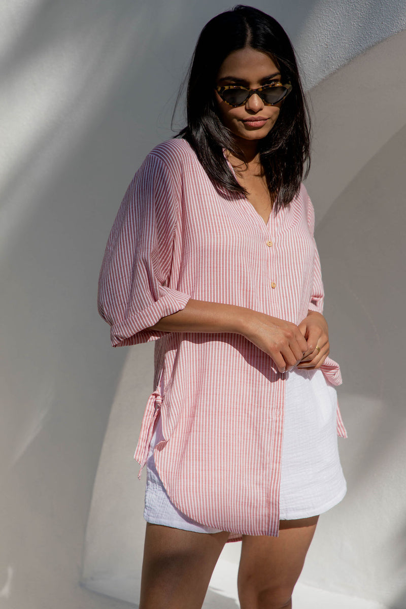 Eva Shirt - Pink Stripe - The Self Styler