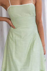 Kaleni Midi Dress - Pistachio - The Self Styler