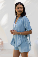 Bowie Shirt - Blue - The Self Styler - The Self Styler