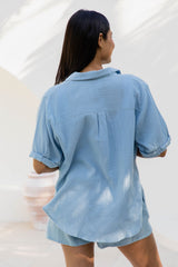 Bowie Shirt - Blue - The Self Styler - The Self Styler