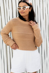 Arlo Chunky Sweater - Tan - The Self Styler