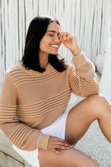 Arlo Chunky Sweater - Tan - The Self Styler