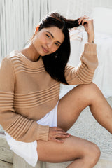 Arlo Chunky Sweater - Tan - The Self Styler