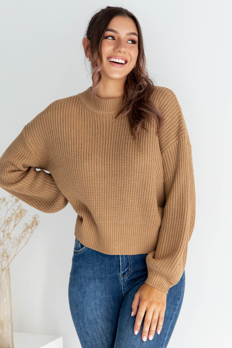 Felix Knit Sweater - Tan - The Self Styler
