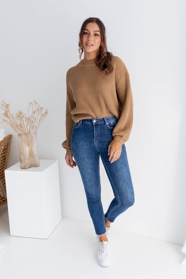 Felix Knit Sweater - Tan - The Self Styler