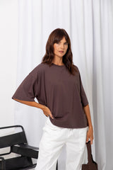 Koah Boxy-Fit Tee - Espresso Brown