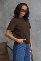Lakey Relaxed-Fit Top - Chocolate