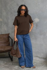 Lakey Relaxed-Fit Top - Chocolate