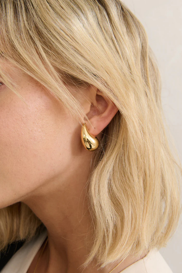 Haven Tear Drop Stud Earrings - Gold - The Self Styler