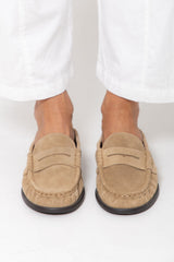 Parker Loafer Mule - Taupe Suede