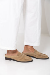 Parker Loafer Mule - Taupe Suede