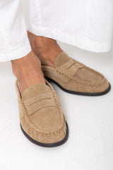 Parker Loafer Mule - Taupe Suede
