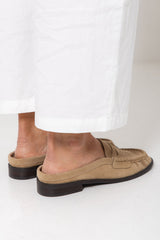 Parker Loafer Mule - Taupe Suede