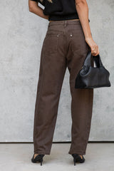 Phoenix Barrel Denim Jeans - Chocolate