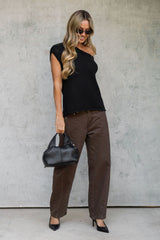 Phoenix Barrel Denim Jeans - Chocolate
